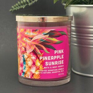 BBW Pink Pineapple Sunrise Bath & Body Works Single Wick Candle